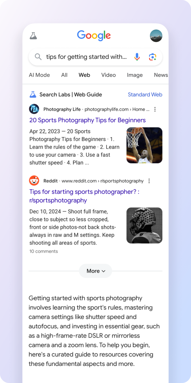 Google Search Web Guide media 6