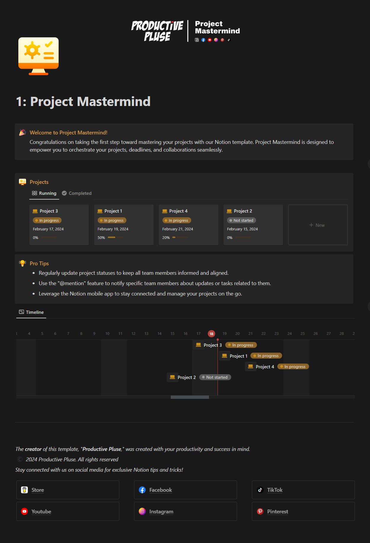 Project Mastermind Notion Template media 1