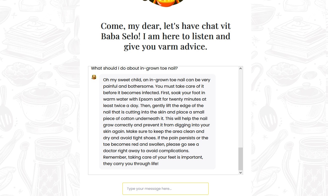 وسائط بابا سيلو - مساعد chatbot وموصفة من الذكاء الاصطناعى للطبخ الإبداعي 4