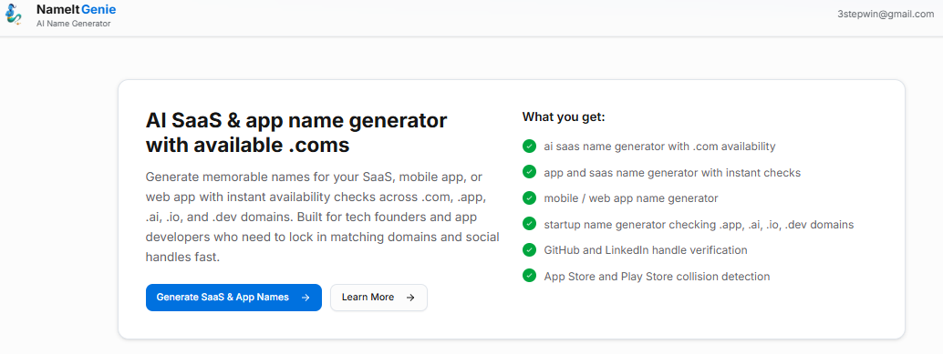 NameItGenie.ai gallery image
