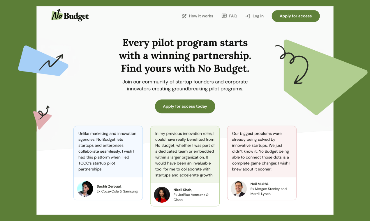 startuptile No Budget Co.-Connecting startups and big companies for pilot programs