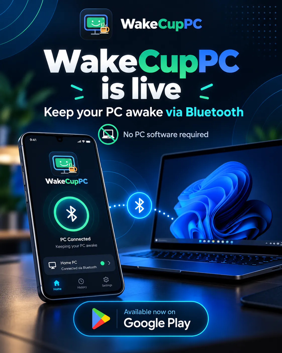 WakeCupPC: Keep PC Awake - v1.0.0 gallery image