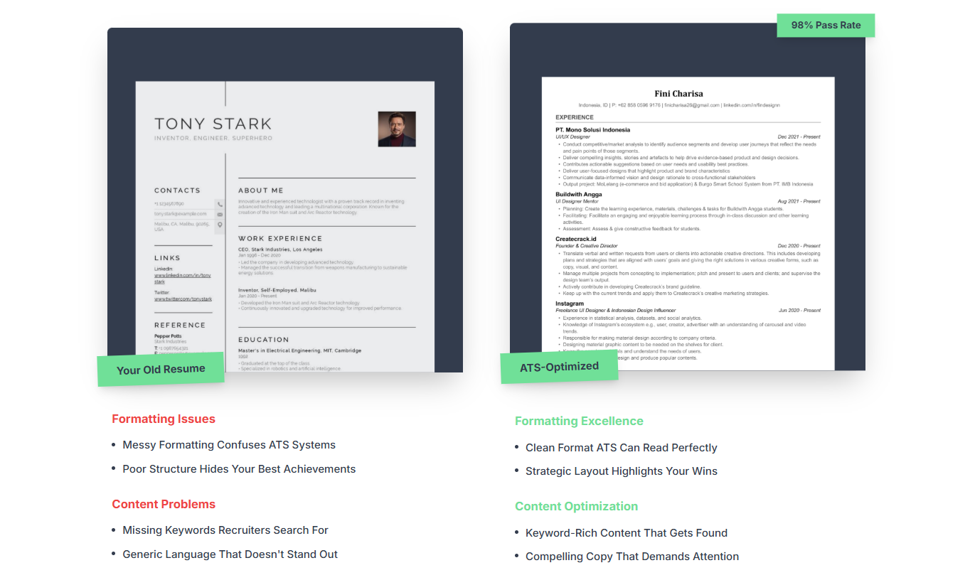 CV Architect - Screenshot 4 showing product features and functionality