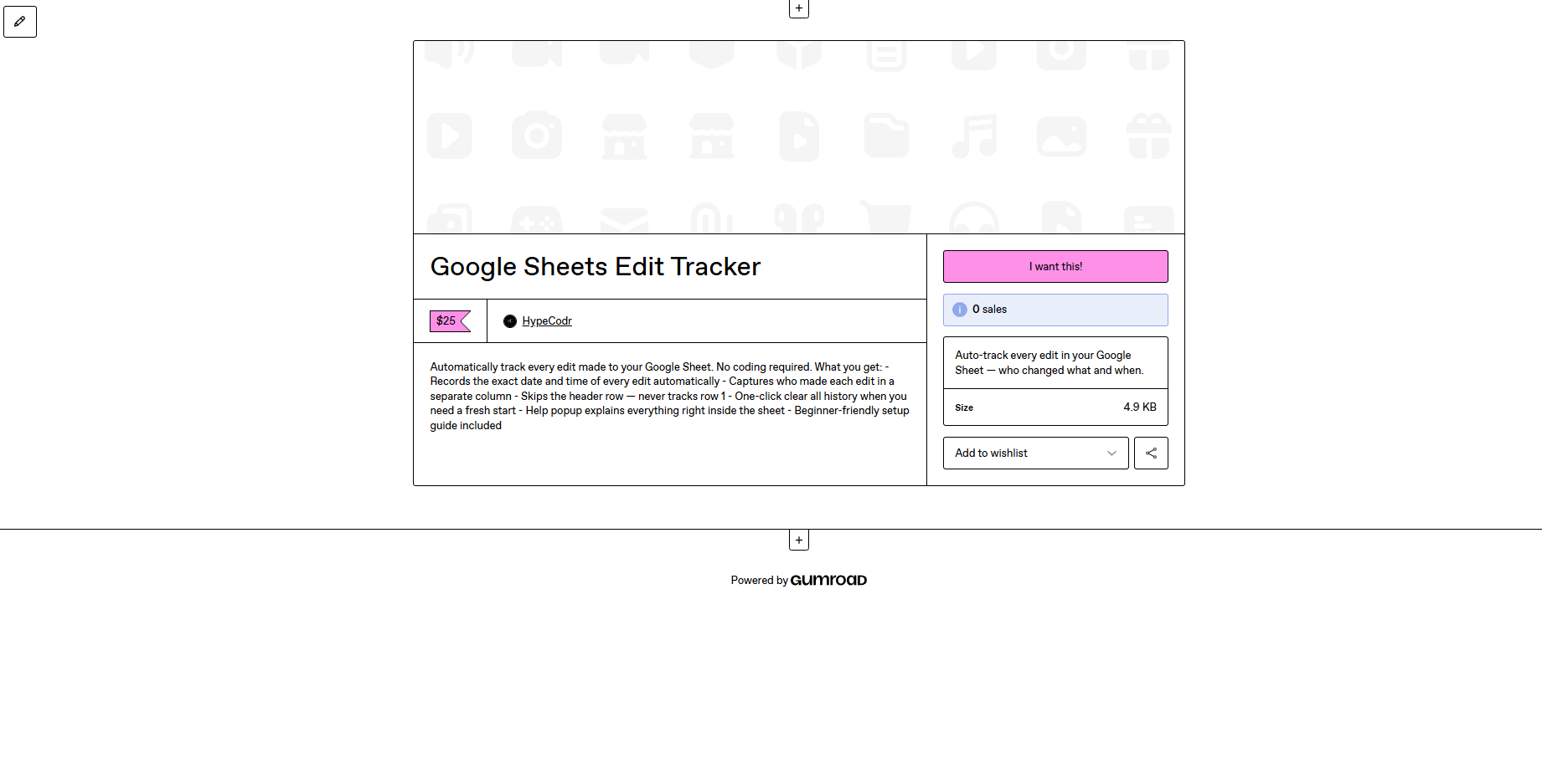 Google Sheets Edit Tracker gallery image
