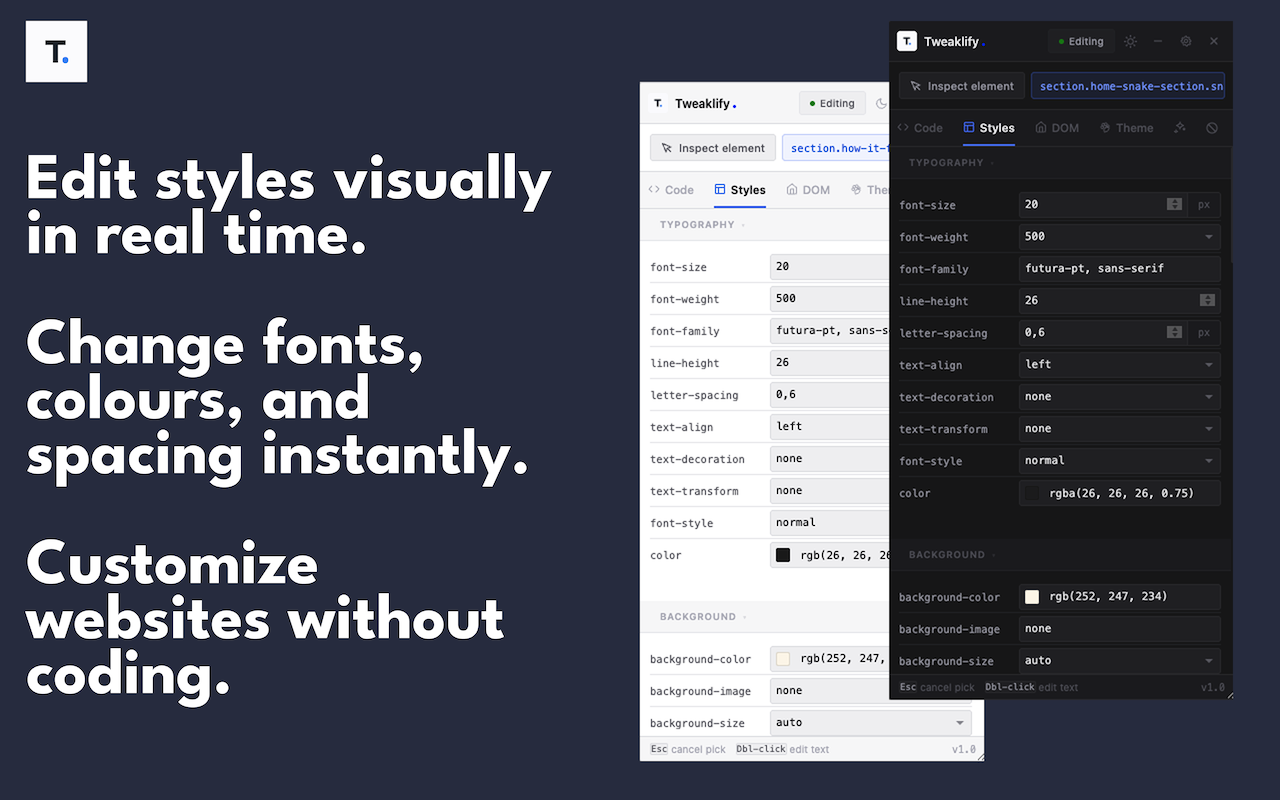 Tweaklify gallery image