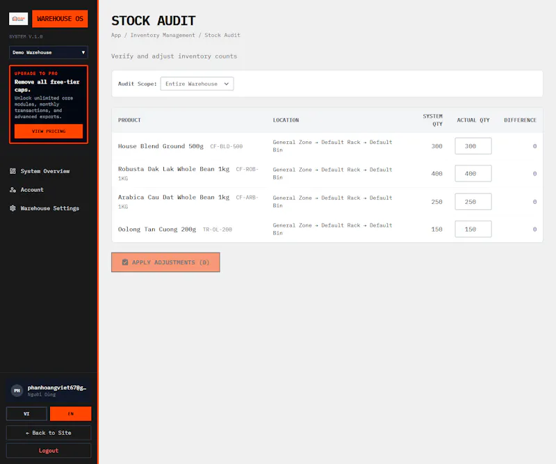 Warehouse OS screenshot 10