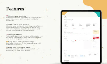 Notion Work and growth planner gallery image