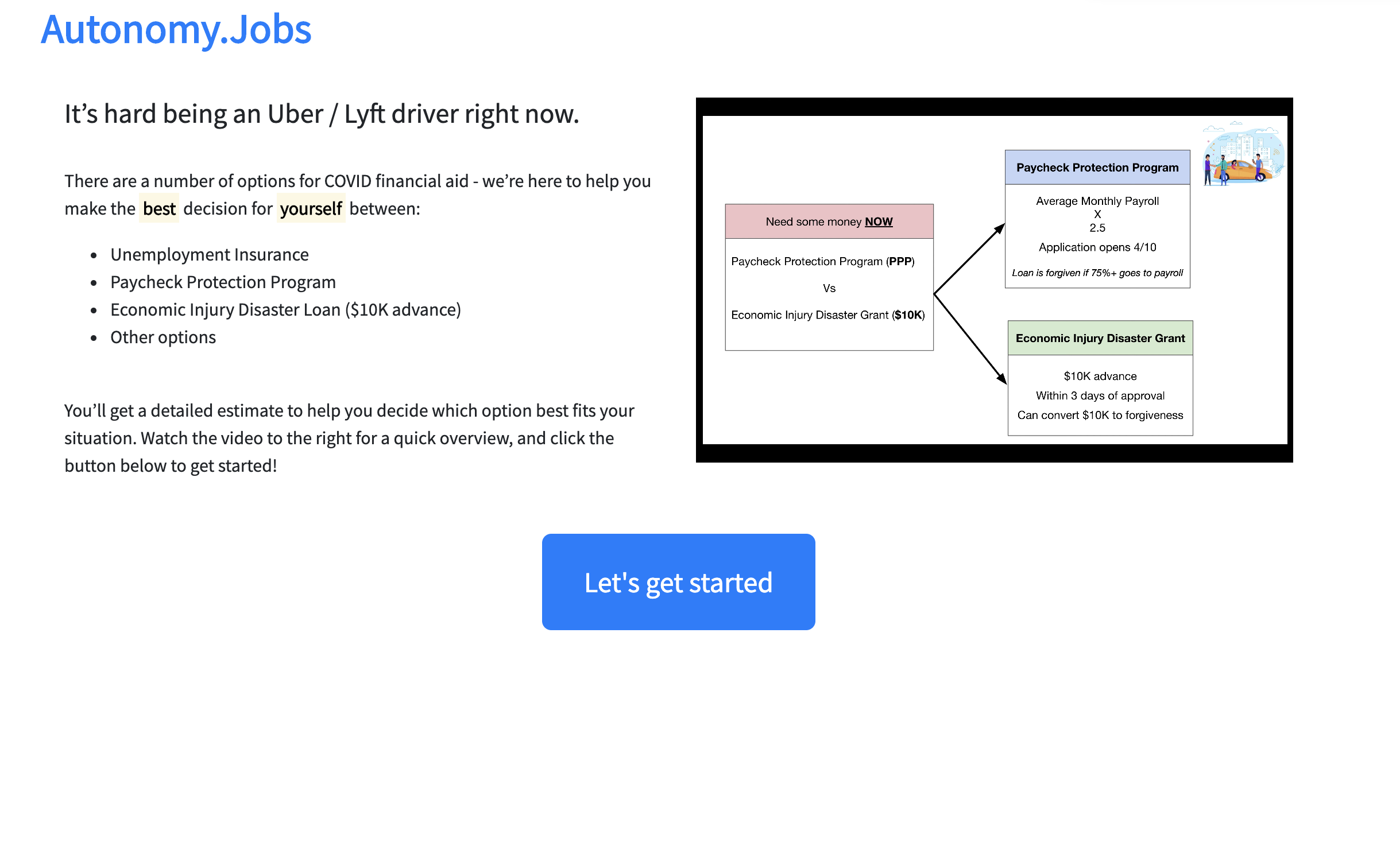 Rideshare Drivers COVID Assistance Tool gallery image
