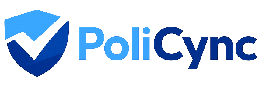 PoliCync - Product Hunt launch logo and brand identity