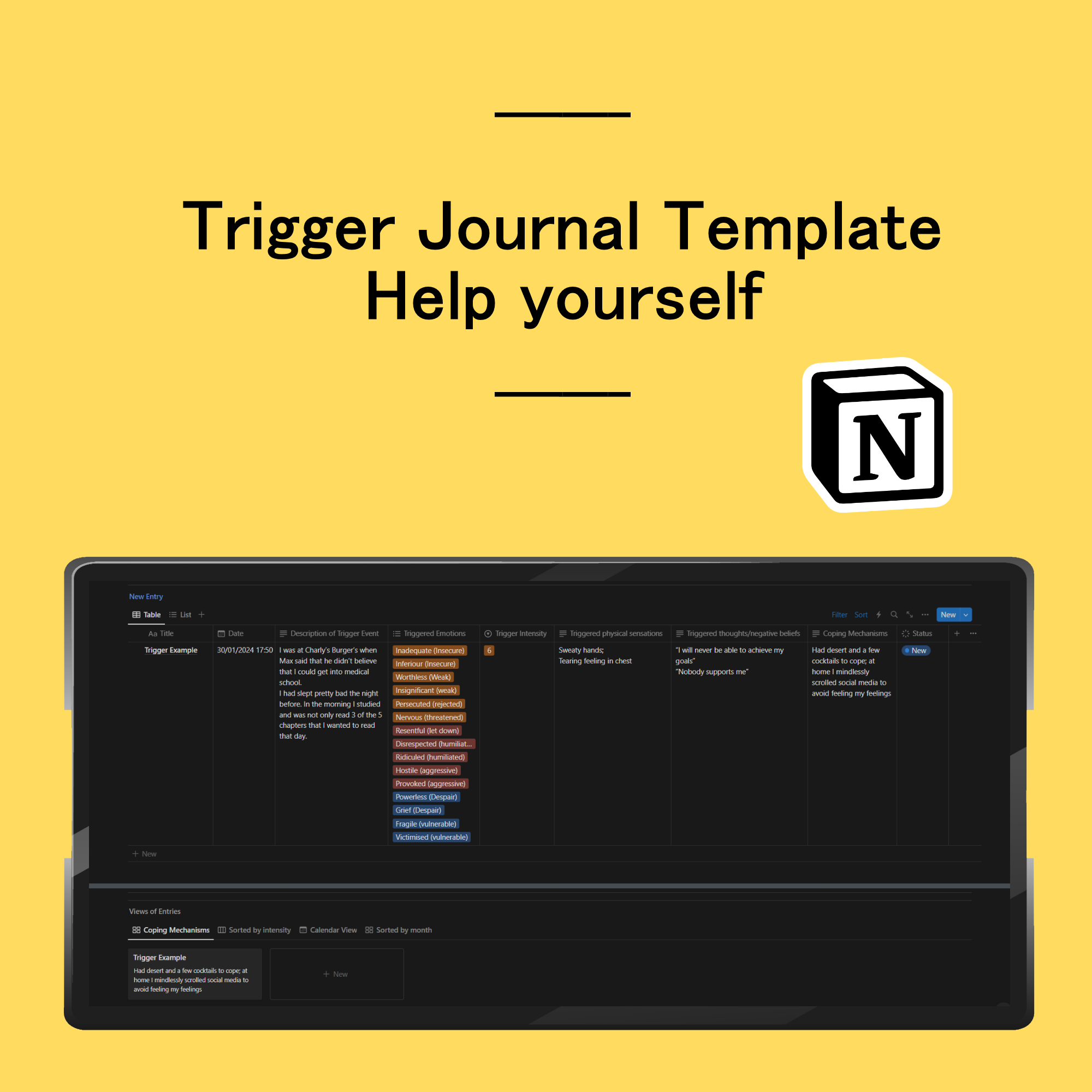 Trigger Journal Template for Notion