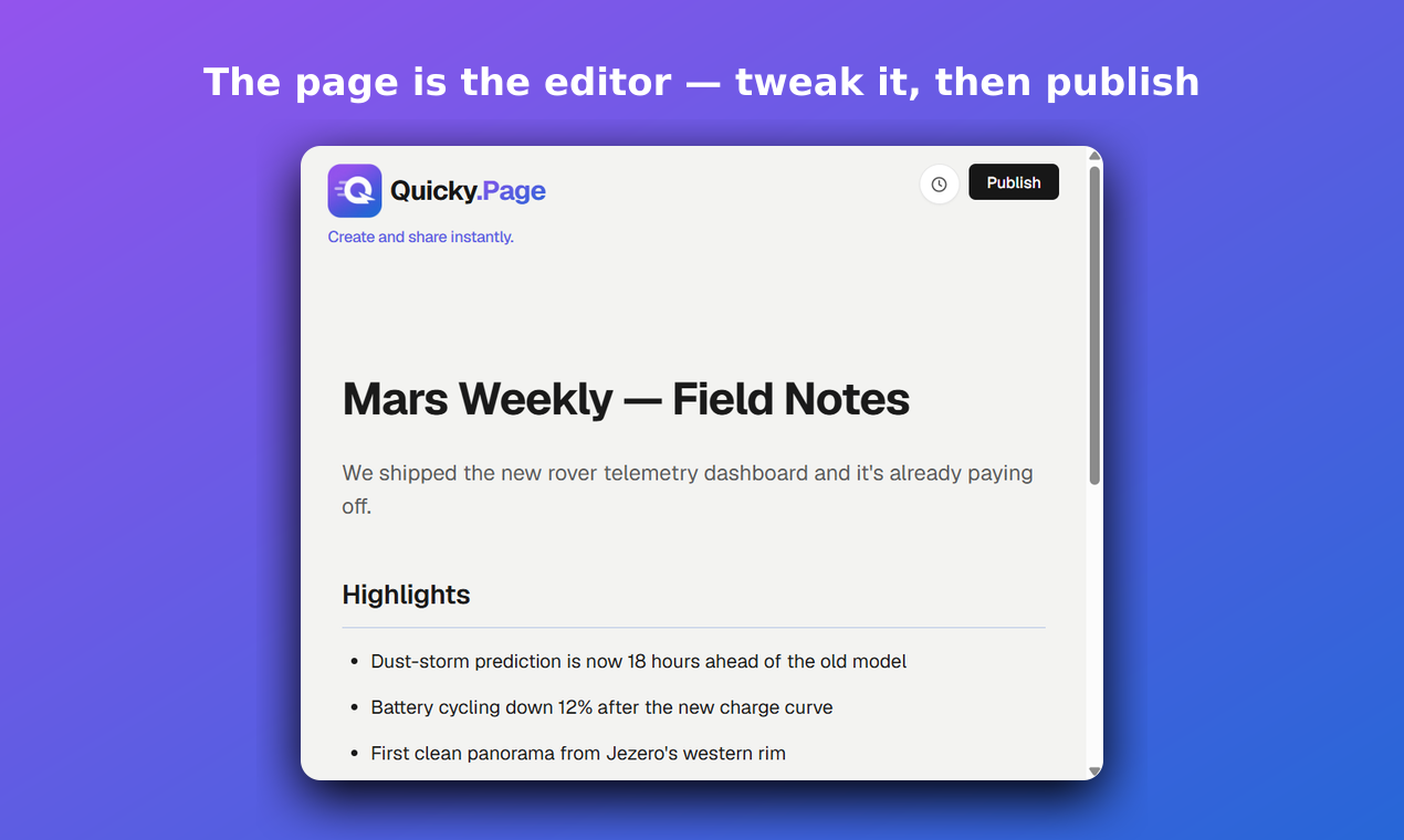 Quicky.Page gallery image