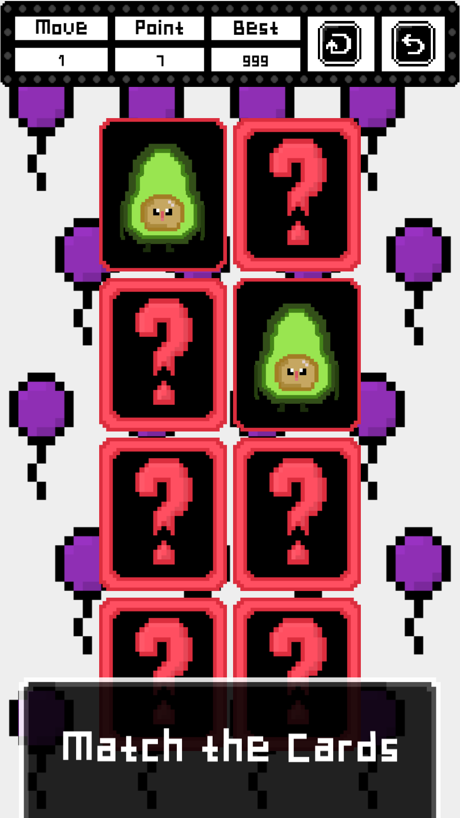 Jeu de mémoire de Pixcard media 1