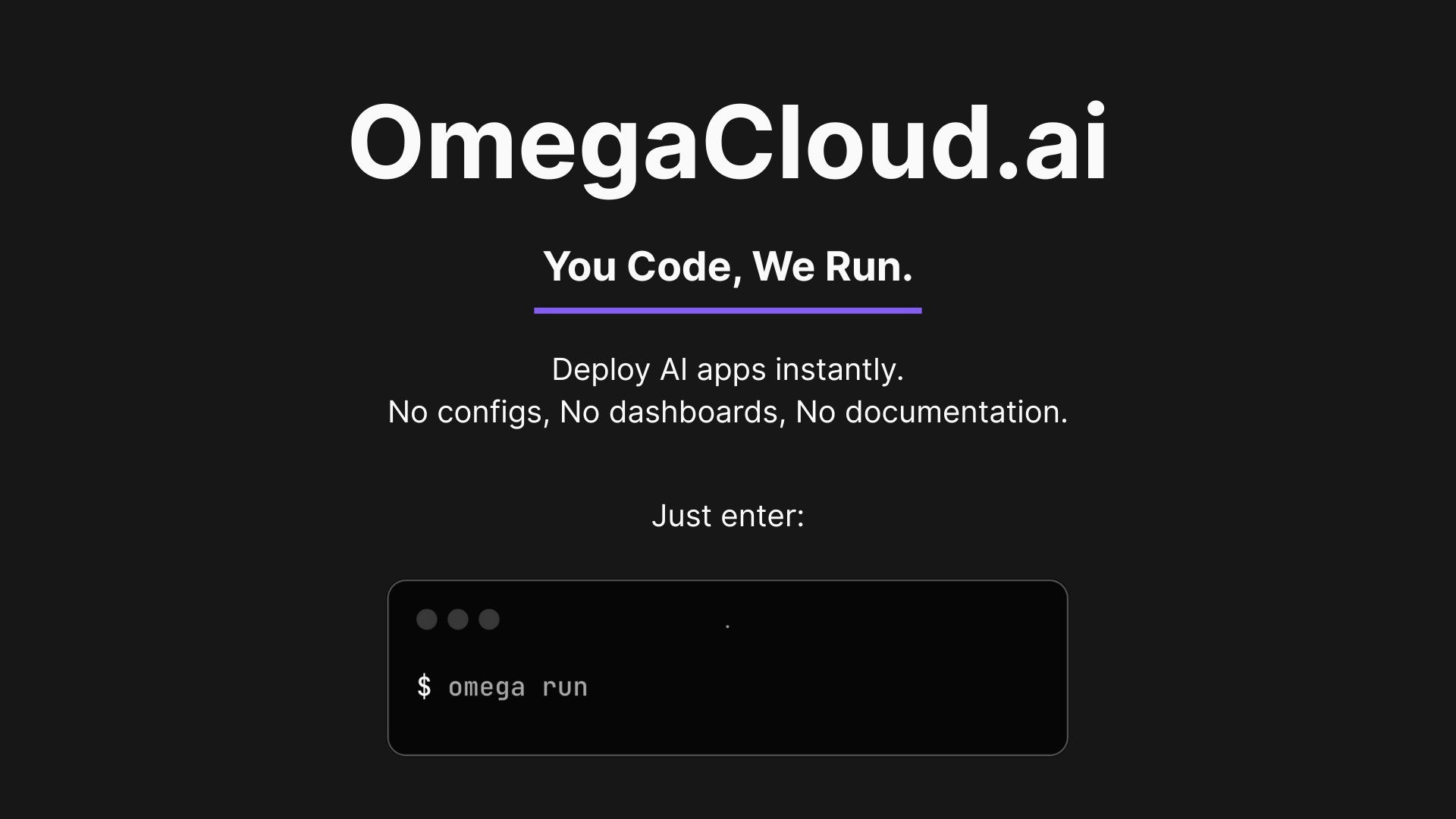 OmegaCloud.ai - AI uygulamalarını anında tek bir atışla dağıtın medya 2