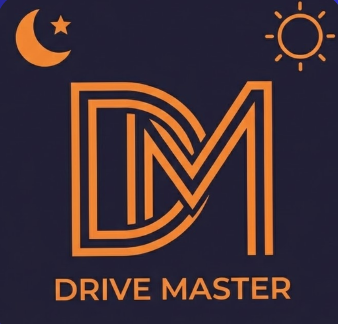 Drive Master — Track Every Mile - Product Hunt launch logo and brand identity