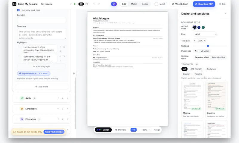 Boost My Resume screenshot 1