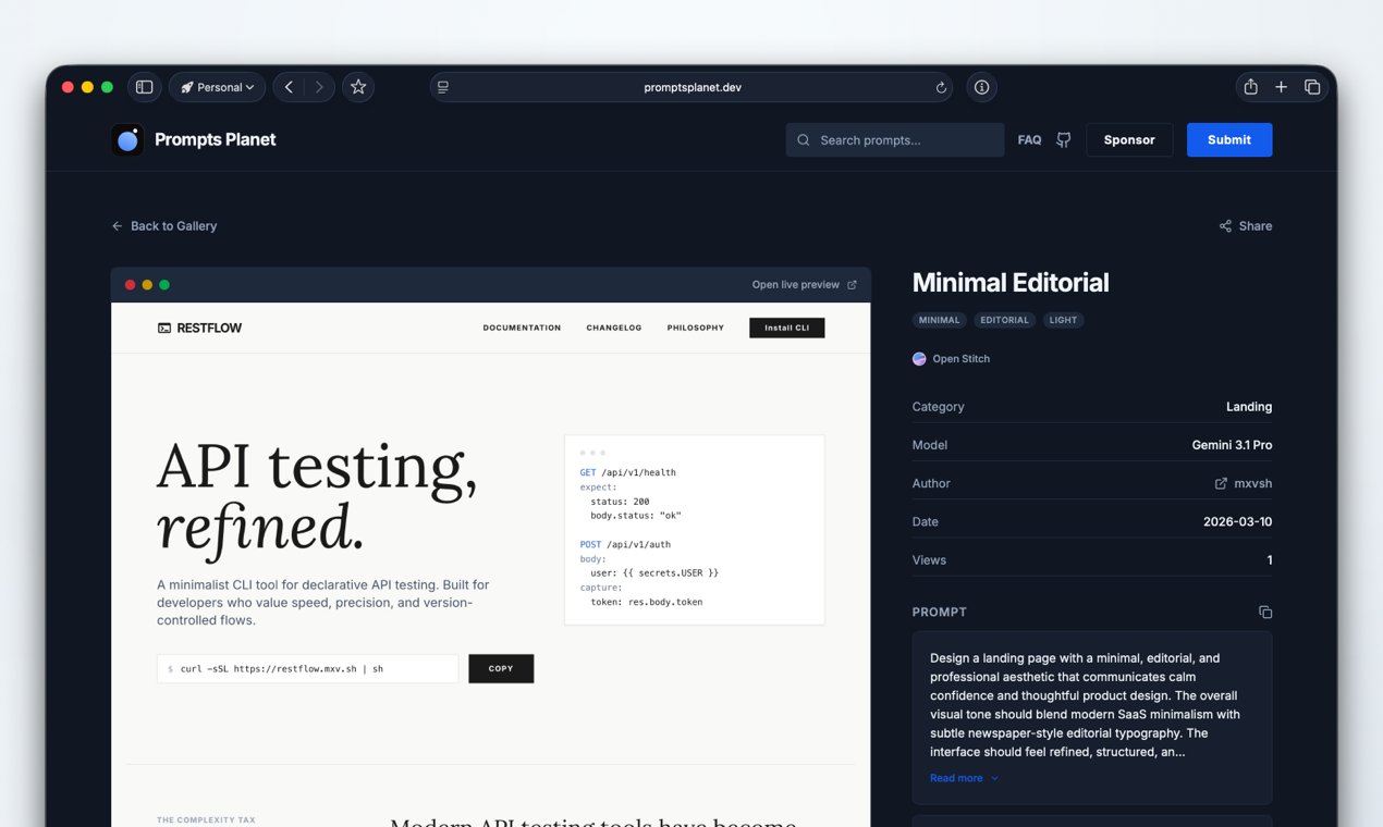 Prompts Planet gallery image
