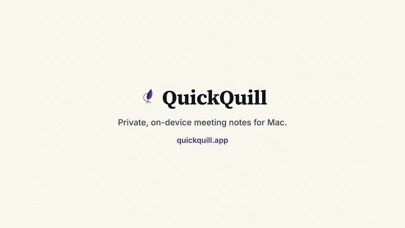 QuickQuill screenshot 1 (video preview)