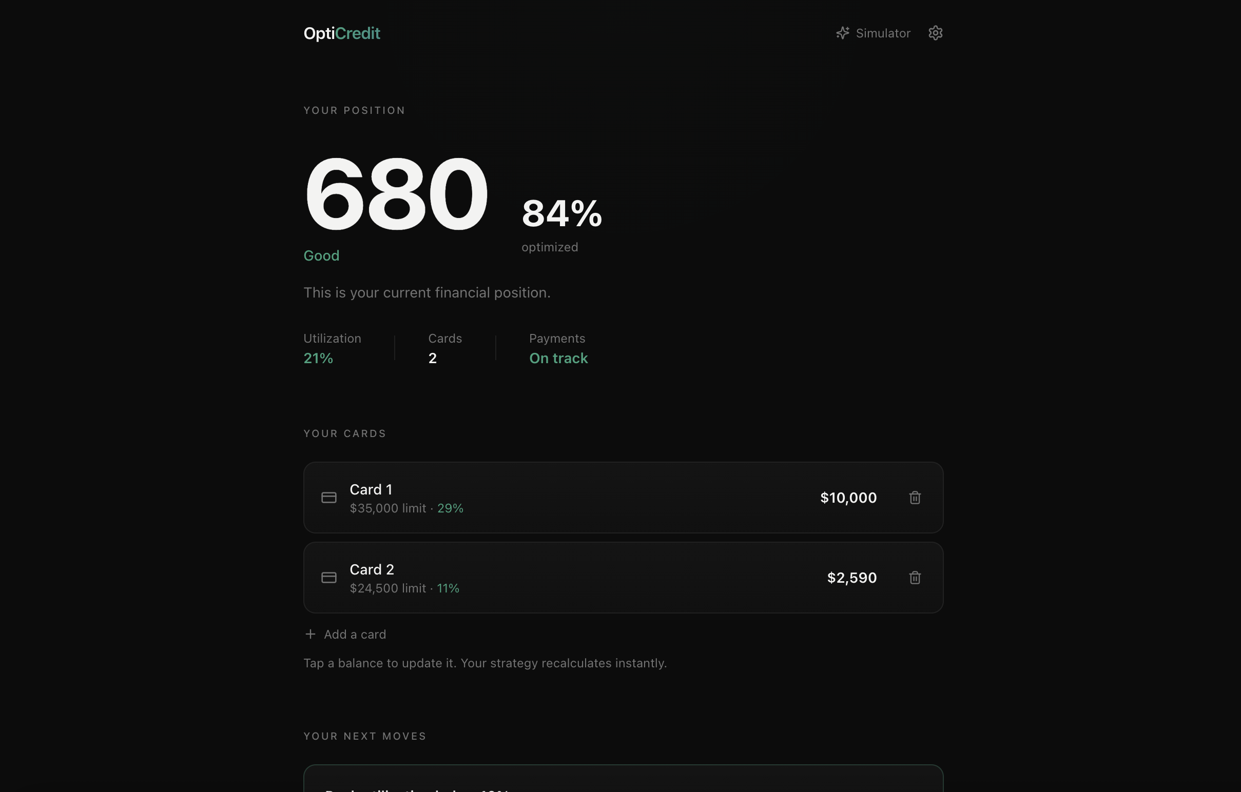 Opti Credit — A better way to decide gallery image
