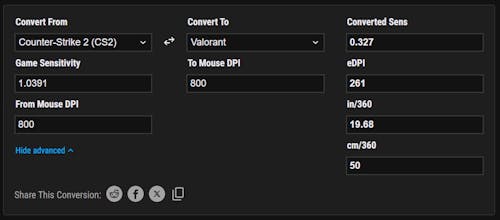 Mouse Sensitivity Converter/Calculator gallery image