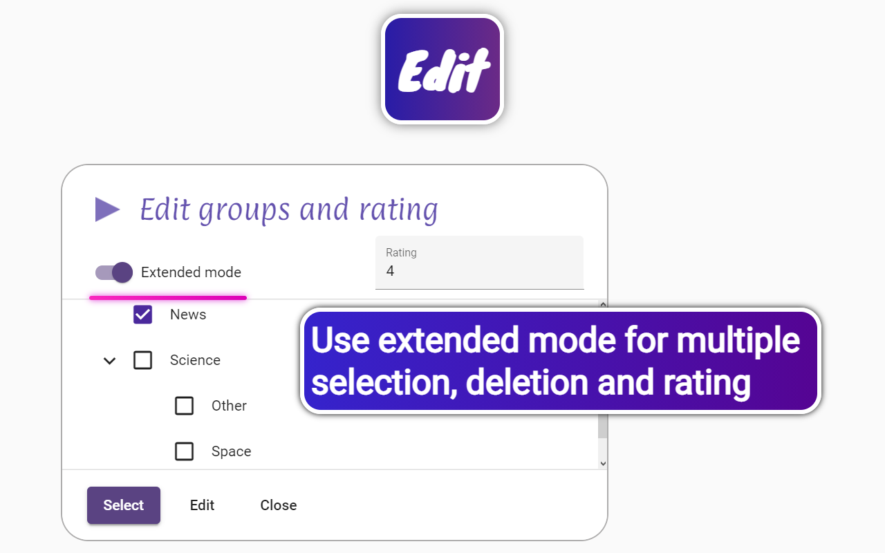 Channel Groups and Rating gallery image