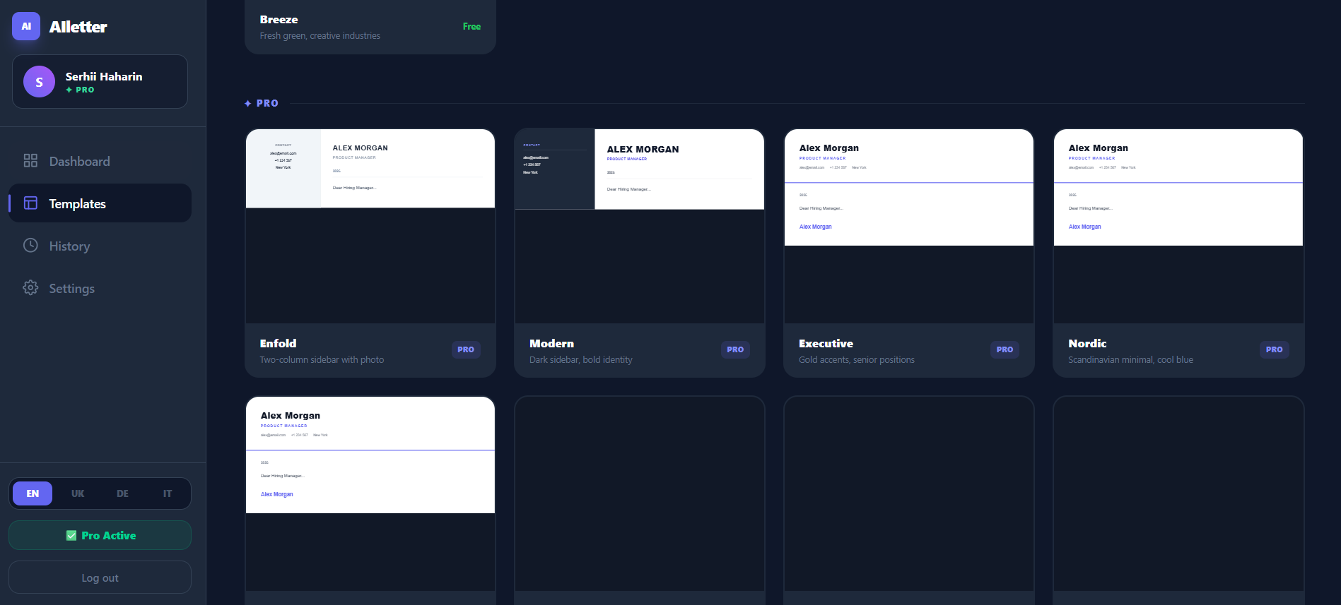 AiLetter - Main product screenshot demonstrating key features and user interface