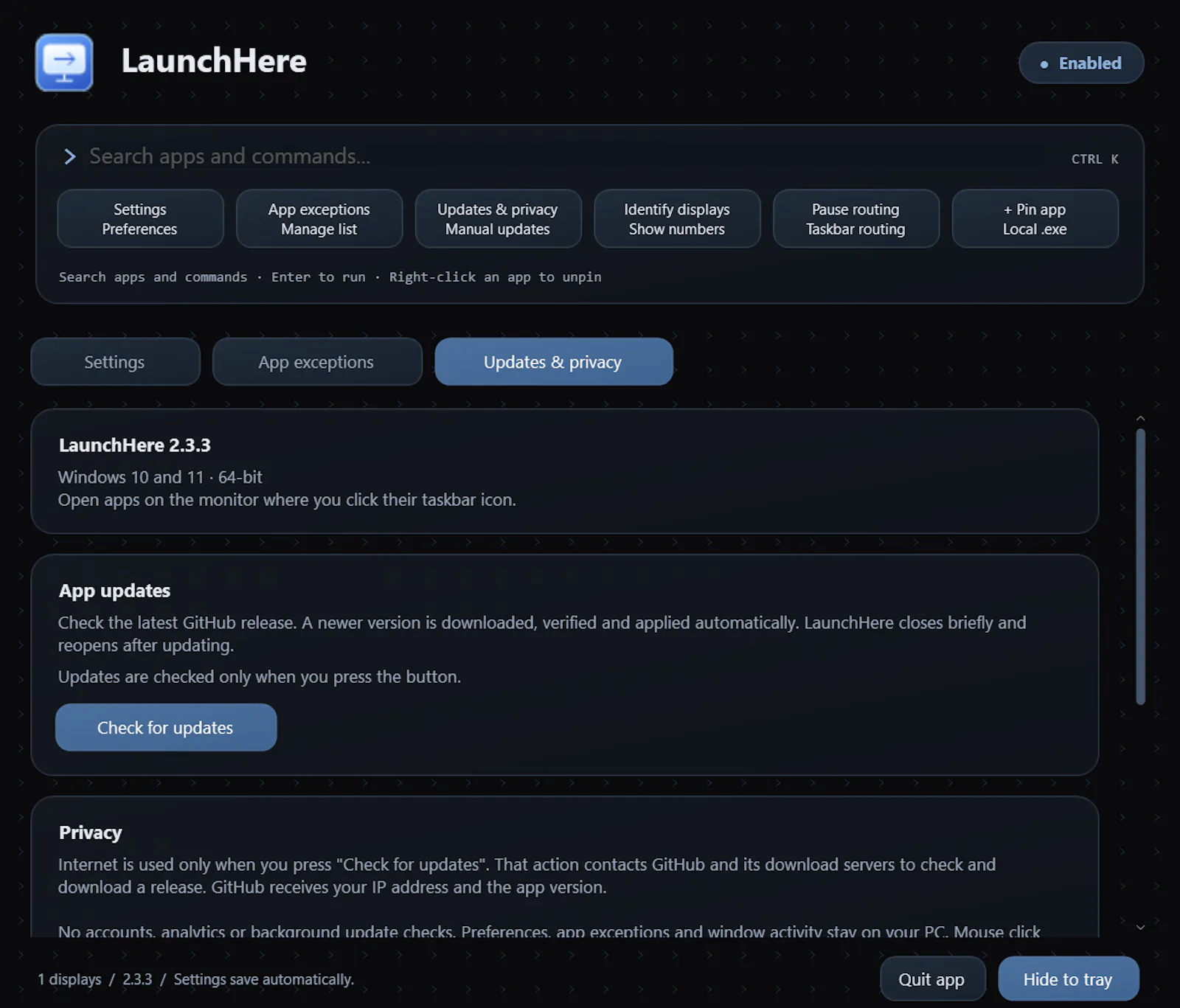 LaunchHere screenshot 2