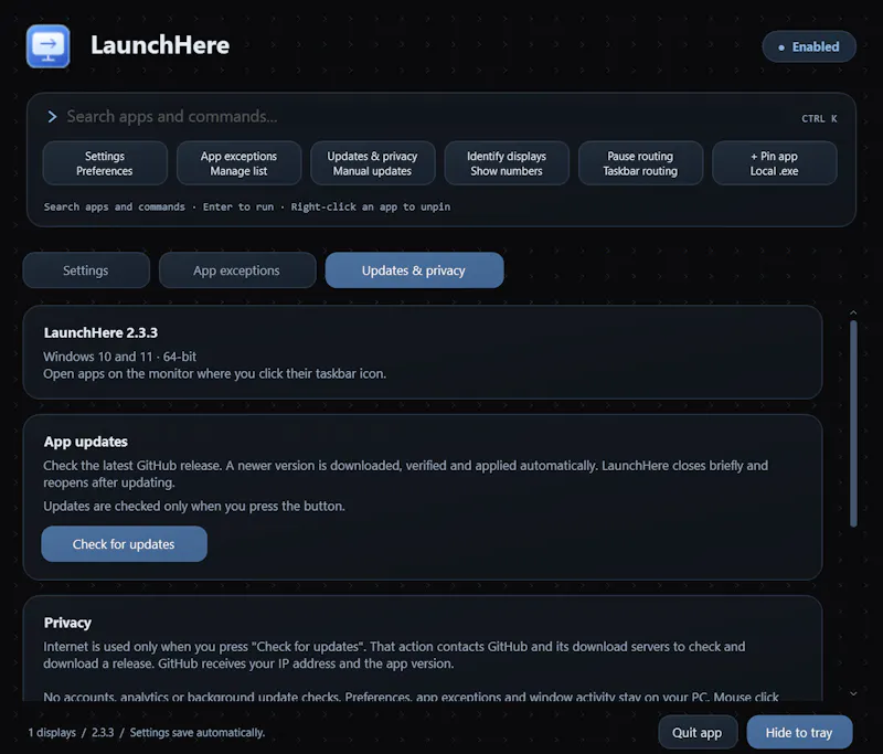 LaunchHere screenshot 2