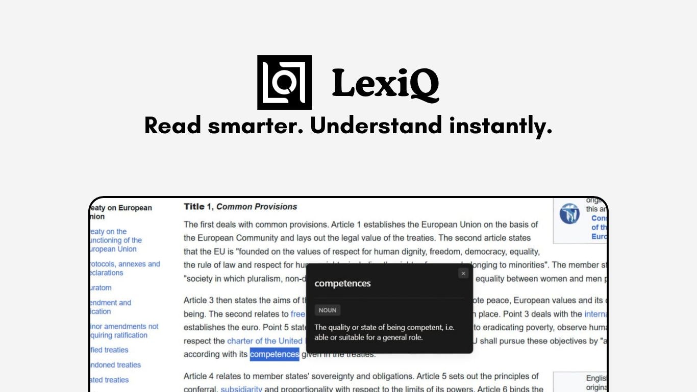 LexiQ - Screenshot 2 showing product features and functionality