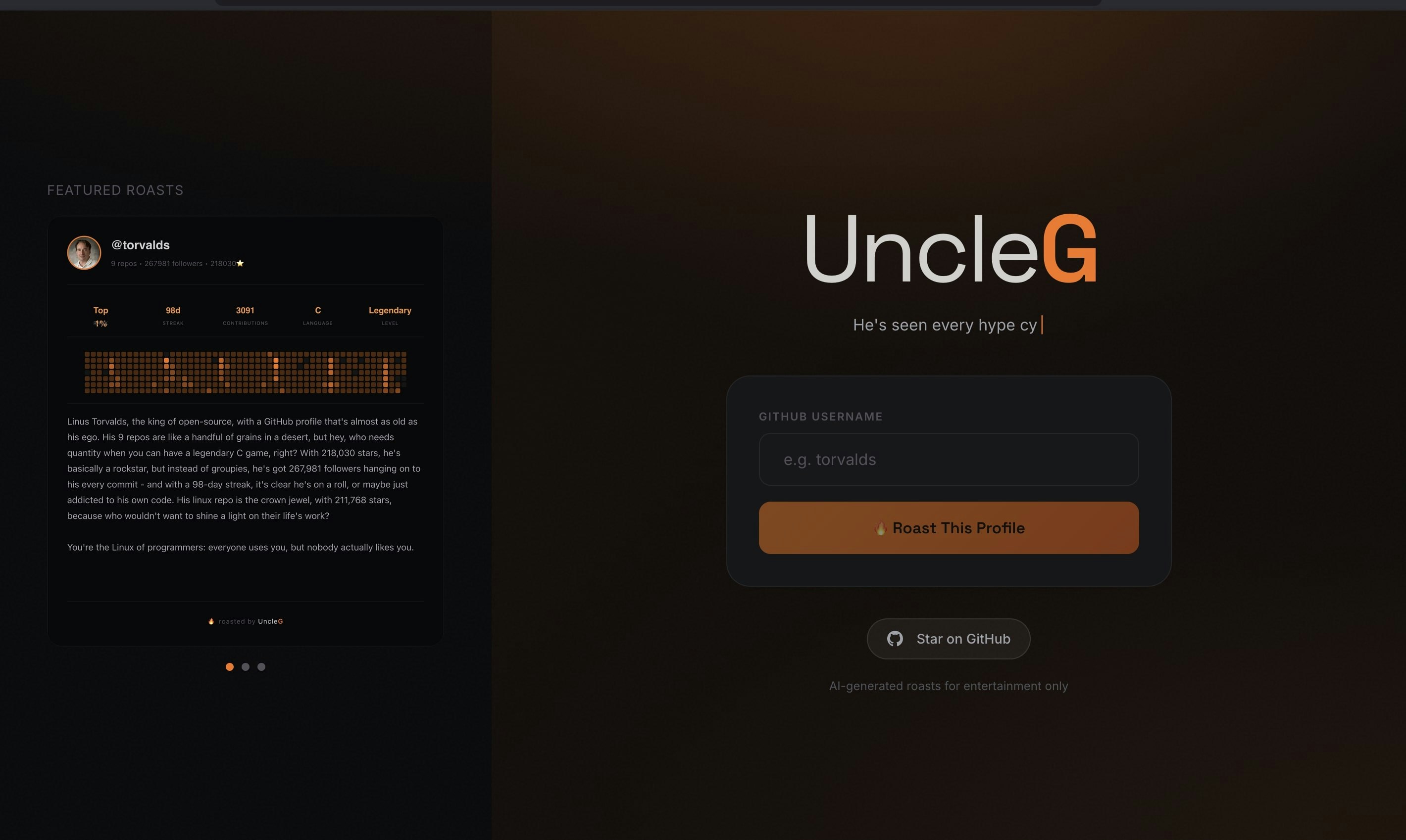 UncleG - Main product screenshot demonstrating key features and user interface