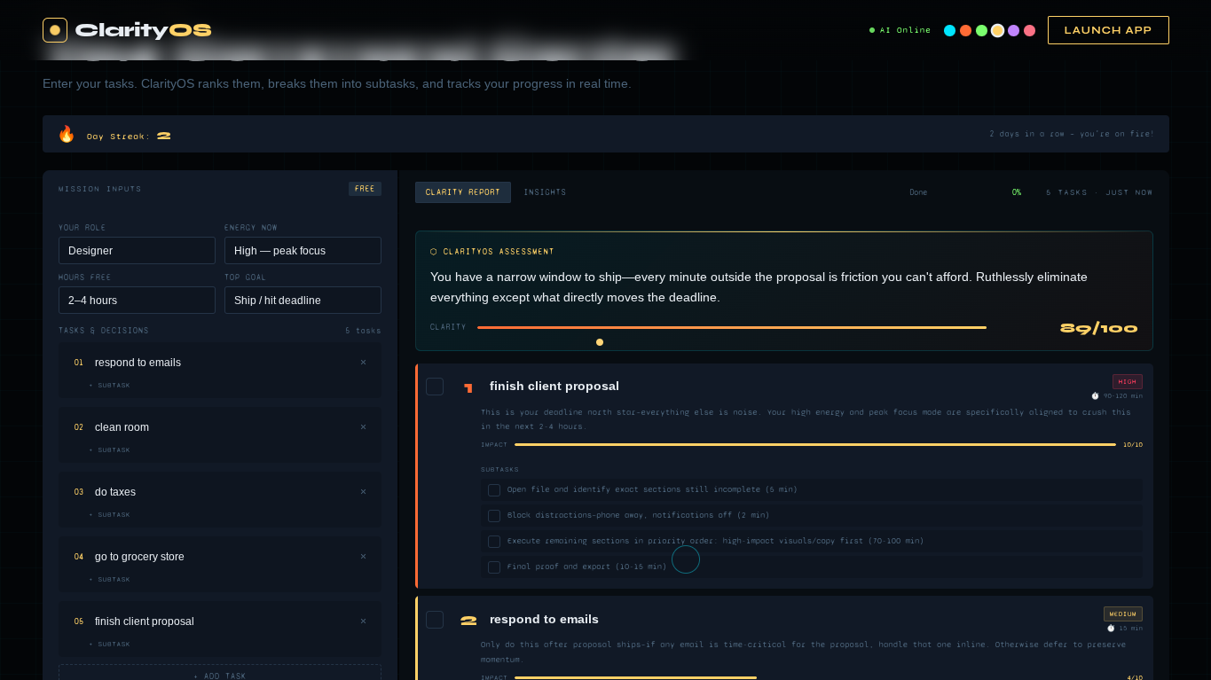 ClarityOS gallery image