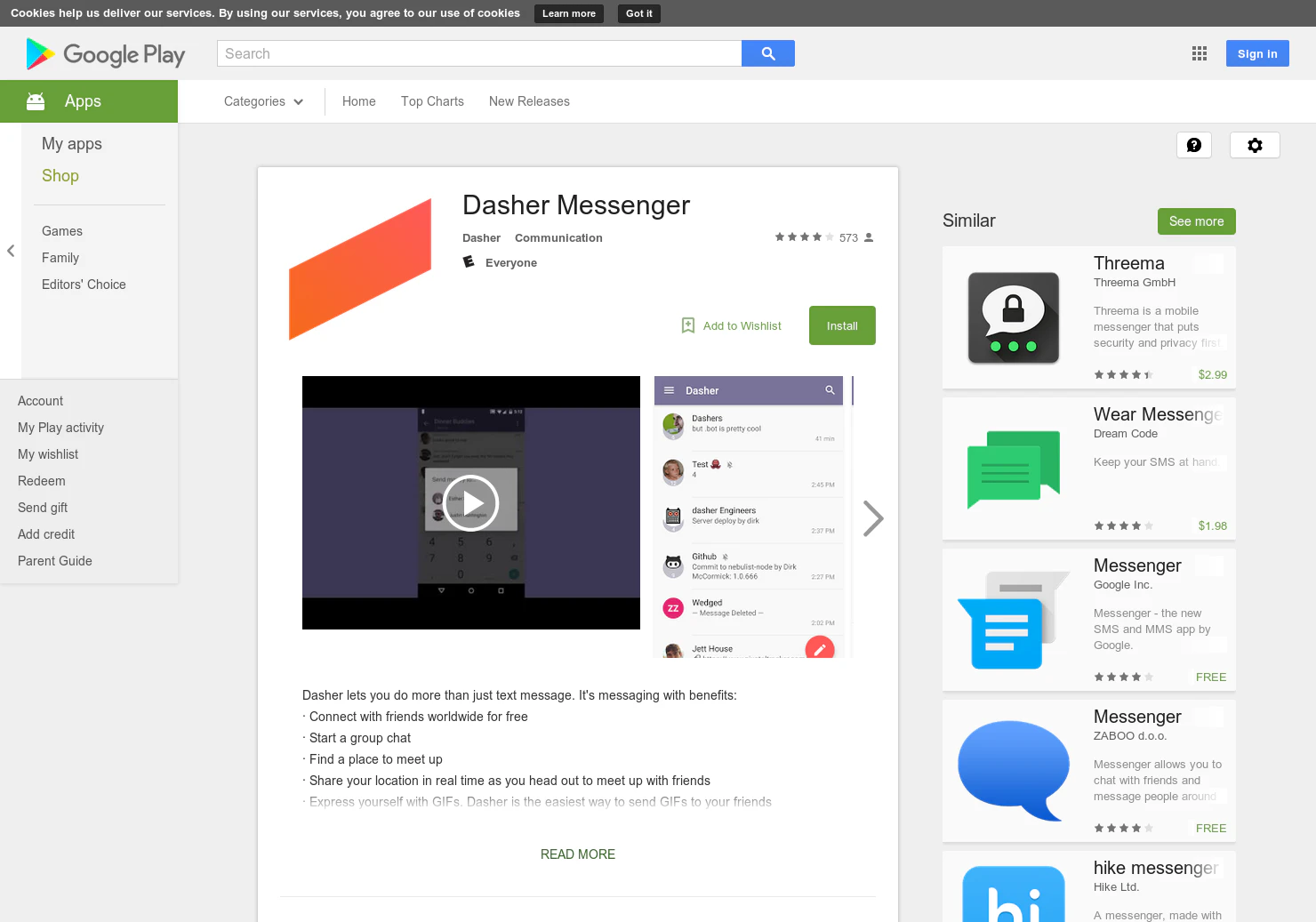 Dasher for Android