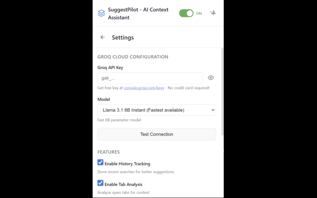 SuggestPilot - Powered by Groq api - Screenshot 2 showing product features and functionality