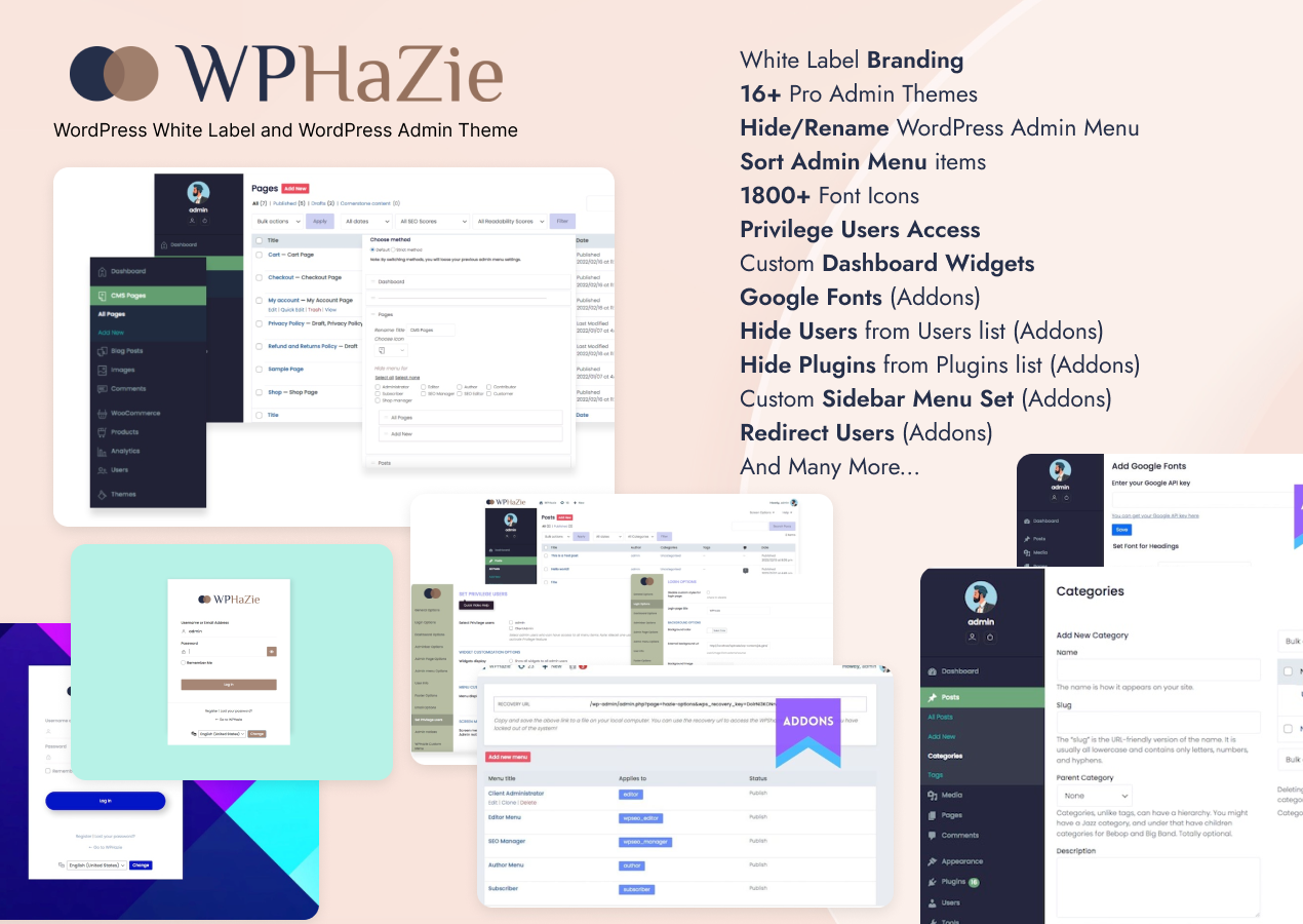 WPHAZIE WordPress Label nhãn hiệu thương hiệu media 1