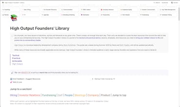 High Output Founders' Library gallery image