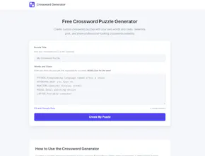 Crossword Generator gallery image