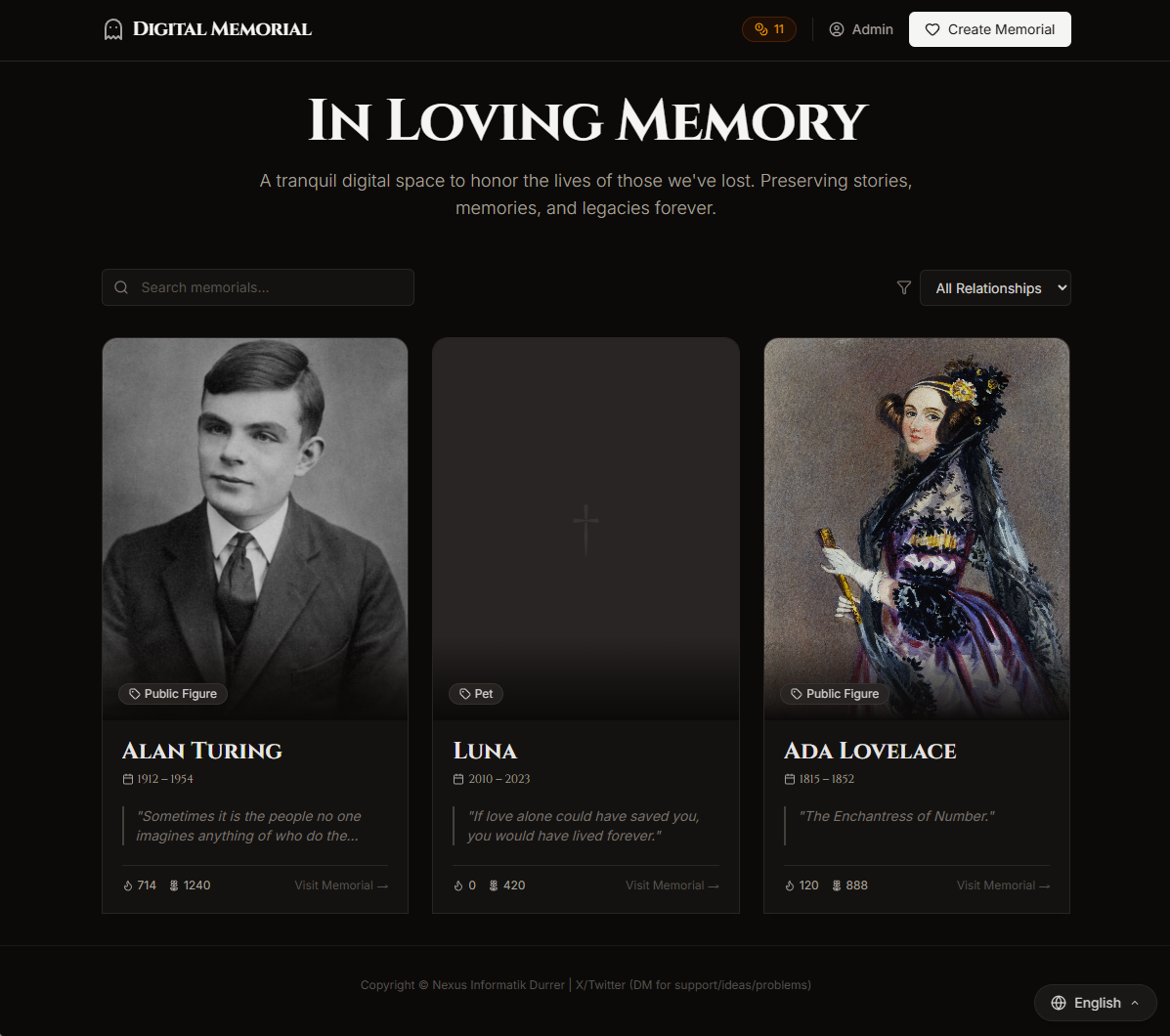 Digital Memorial gallery image