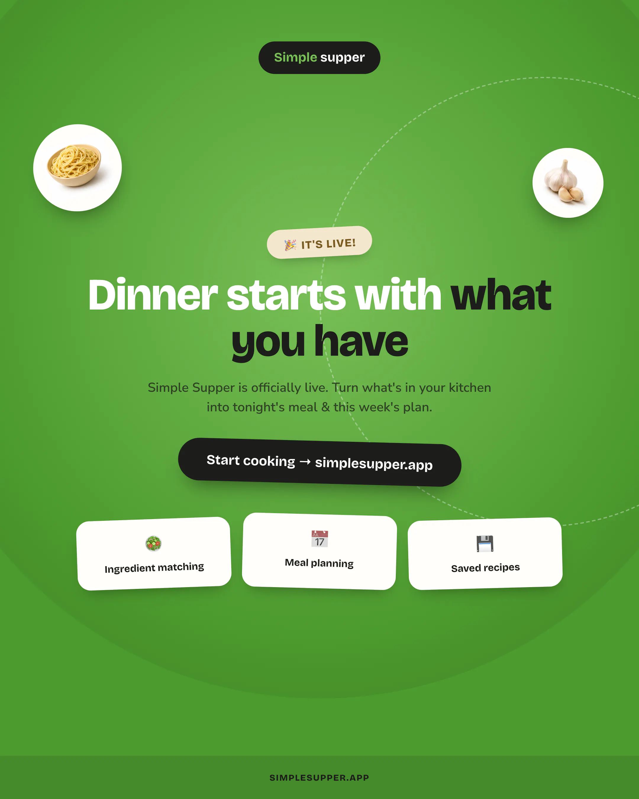 Banner del producto Simple supper