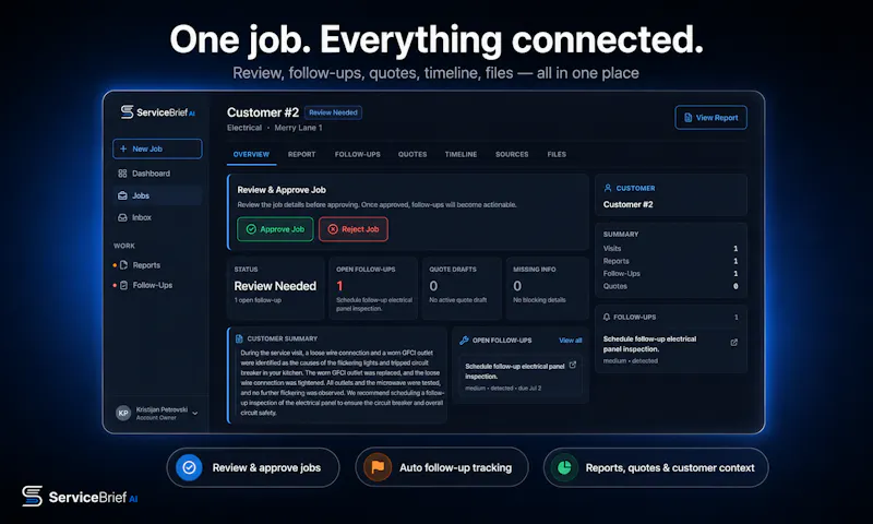ServiceBrief AI screenshot 2