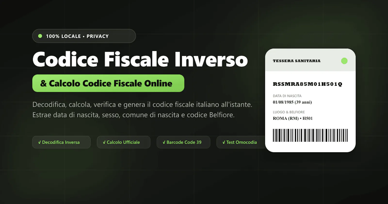 Codice Fiscale Inverso screenshot 1