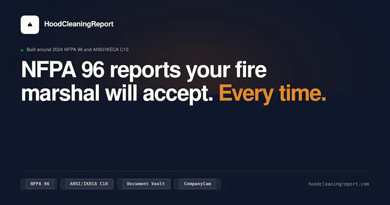 HoodCleaningReport screenshot 2