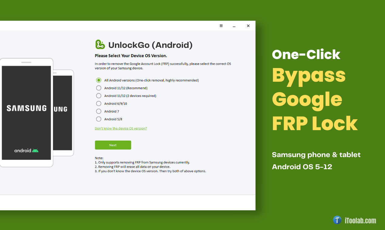 How to Easily Bypass Samsung FRP with UnlockGo