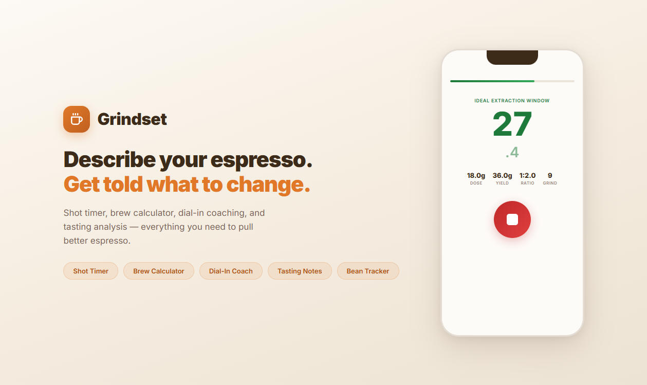 Grindset - Main product screenshot demonstrating key features and user interface