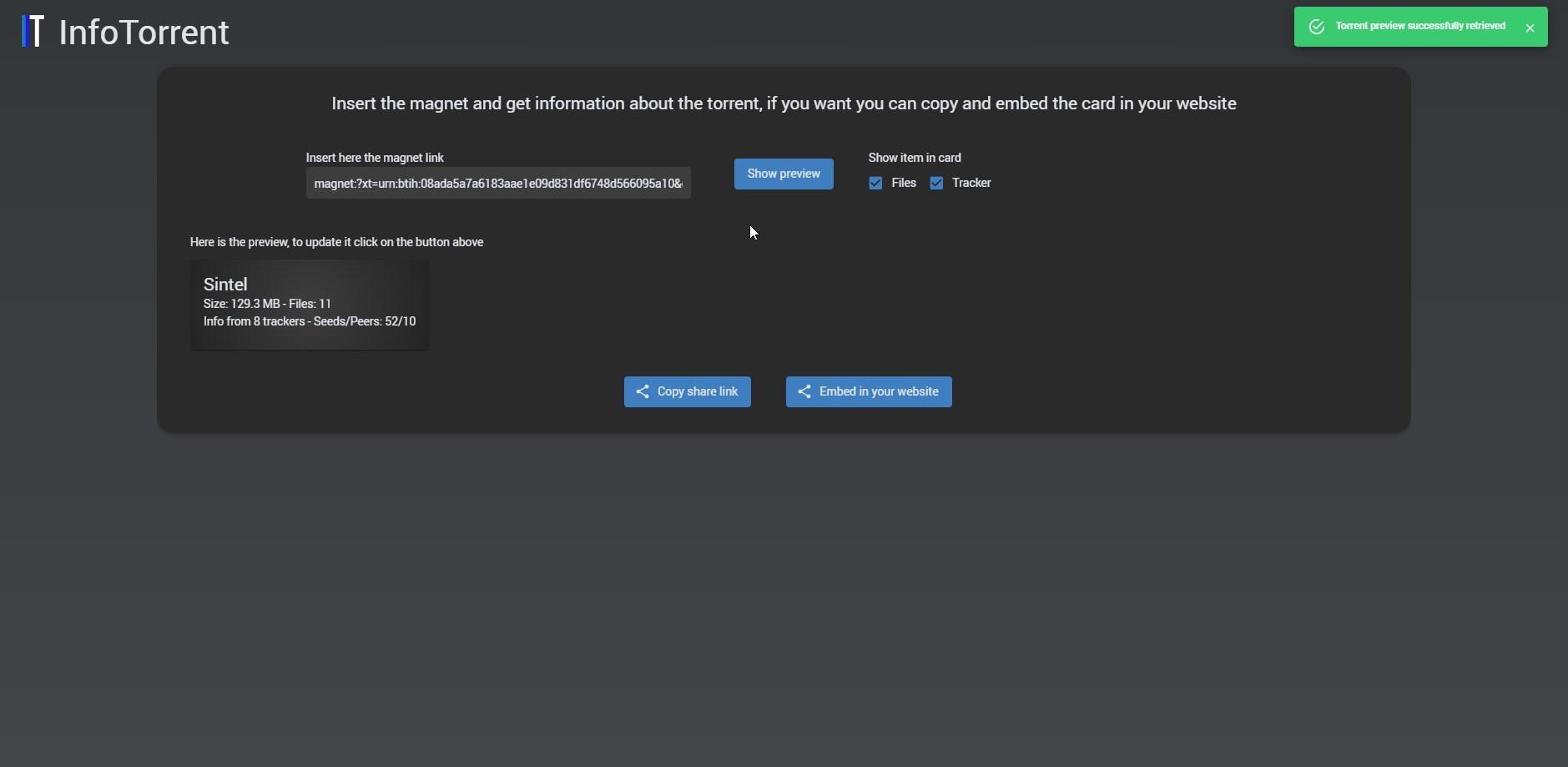InfoTorrent media 1