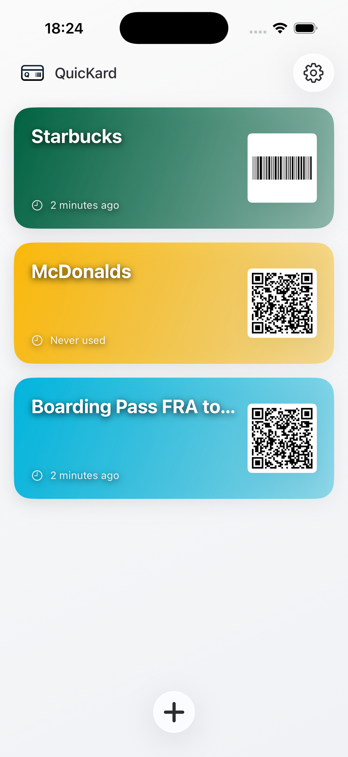 QuicKard - Screenshot 2 showing product features and functionality