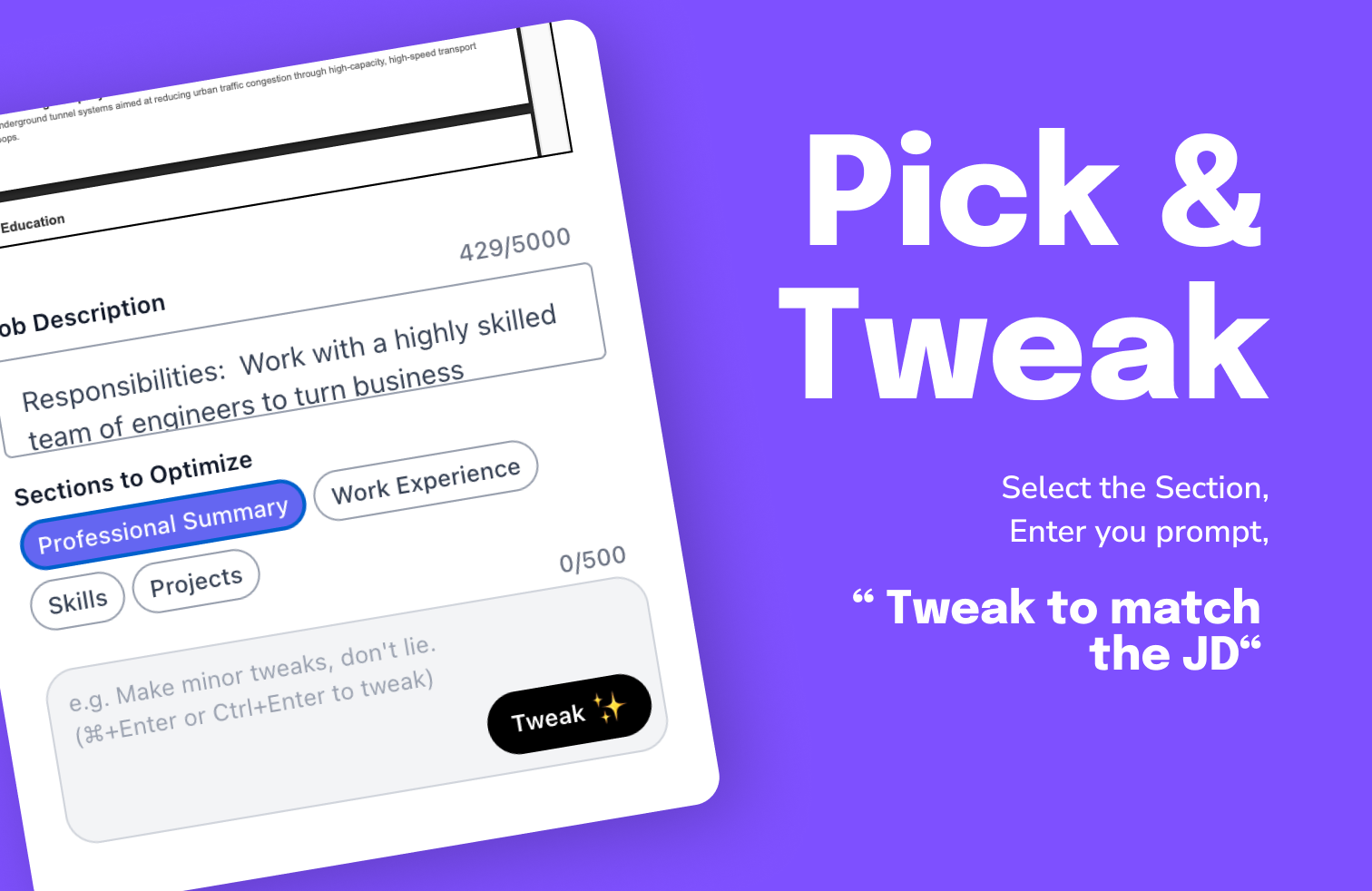 GoGoResume - Screenshot 2 showing product features and functionality
