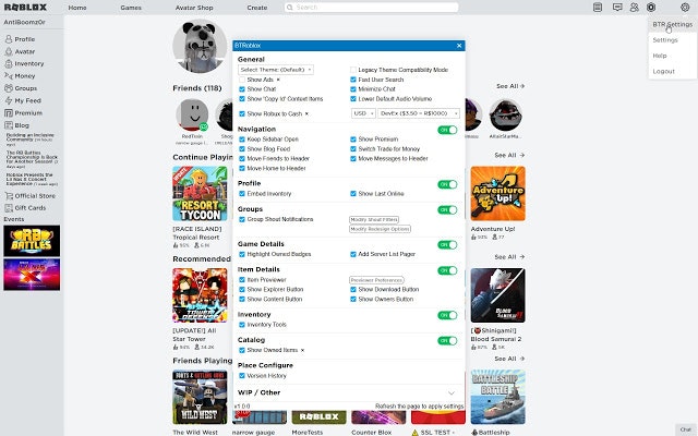 BTRoblox Addons 2.17.7 free download gallery image