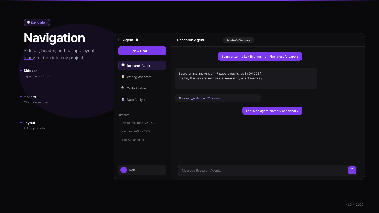 AI Agent UI Kit gallery image