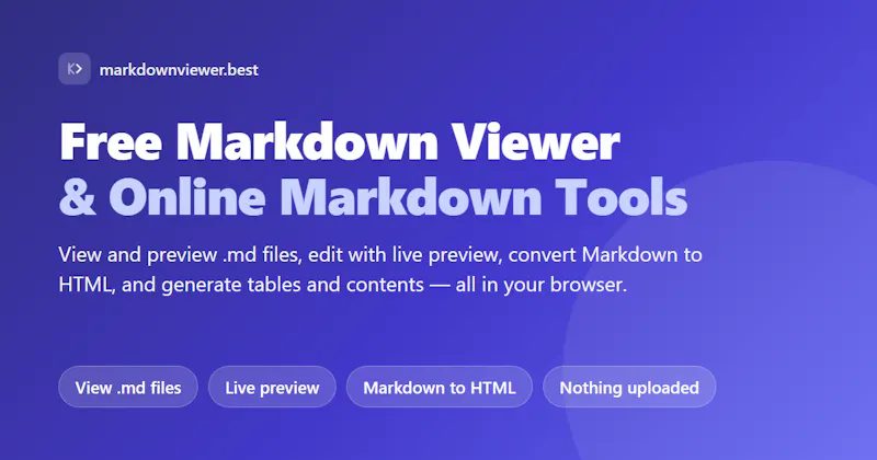 MarkdownViewer - Free Markdown Viewer screenshot 1