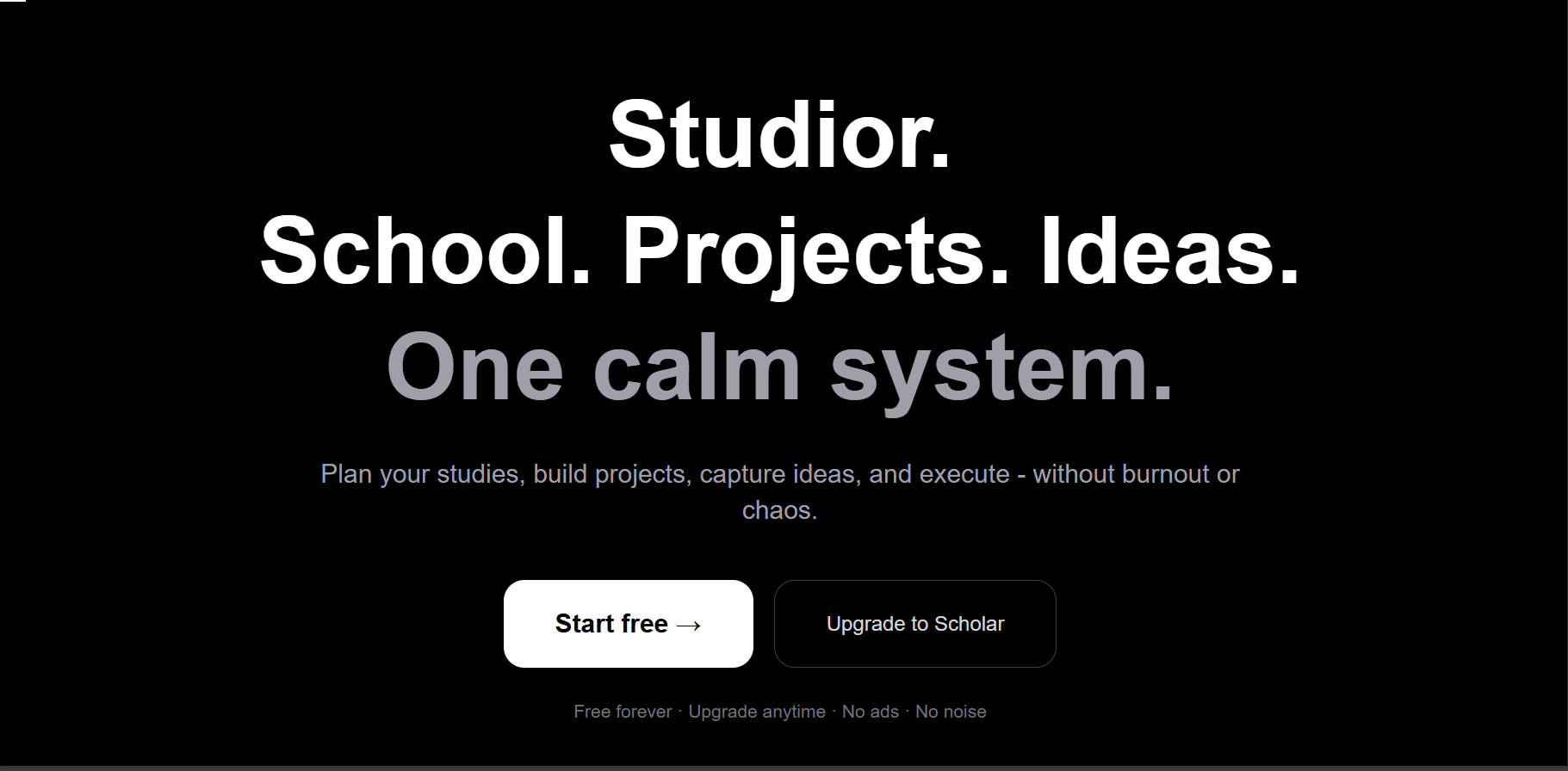 Studior - Main product screenshot demonstrating key features and user interface