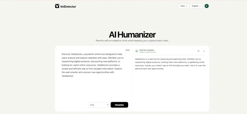 veldetector screenshot 3